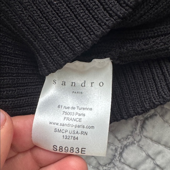 Sandro Black Ribbed Knit Tank Top - Picture 3 of 8